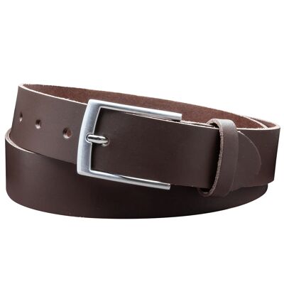 Ceinture 35 mm croûte de cuir modèle EH421-SL-Marron Foncé