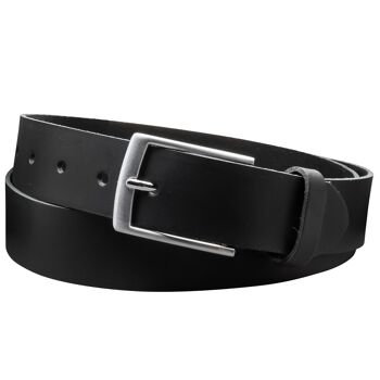 Ceinture 35 mm en croûte de cuir modèle EH421-SL-Noir 1