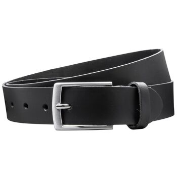 Ceinture 35 mm en croûte de cuir modèle EH421-SL-Noir 2