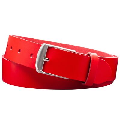 35mm split leather belt model EH49-SL-Red