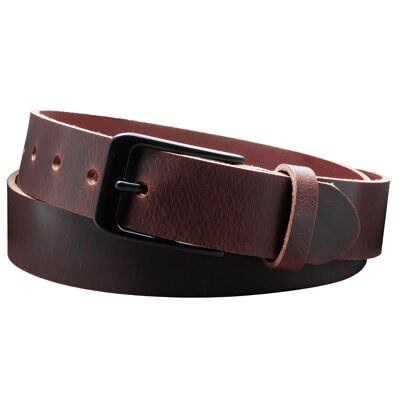 Cinturón de 35 mm full cuero modelo EH412-VL-marrón oscuro