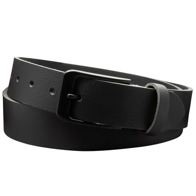 Ceinture 35 mm tout cuir modèle EH412-VL-Noir