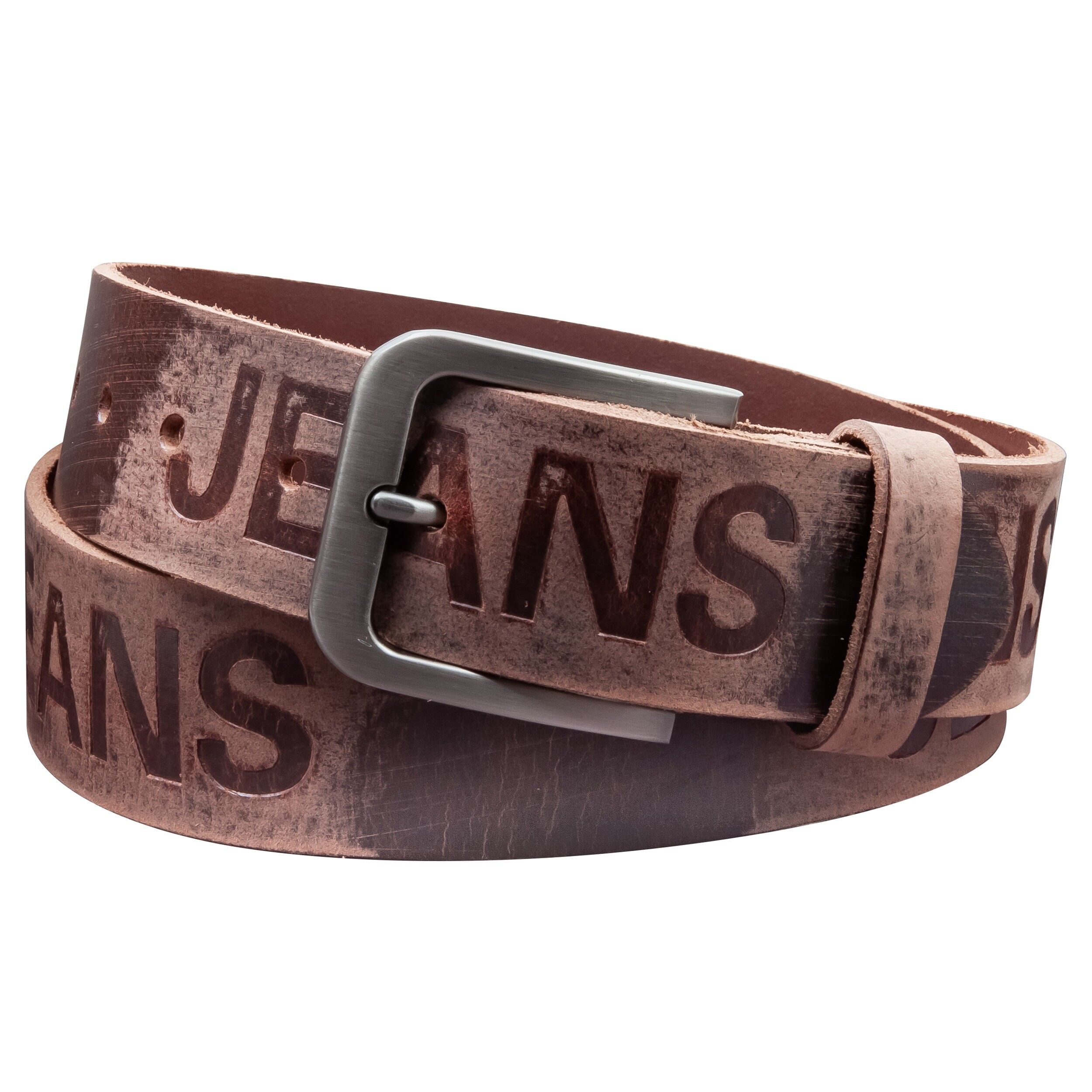 Cintura da 40 mm in pelle stampata modello EH520-AD- testa di moro