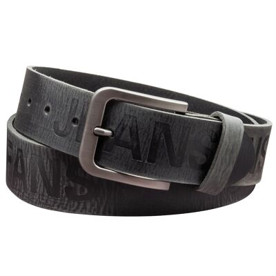 40 mm belt imprint leather model EH520-AD-Black