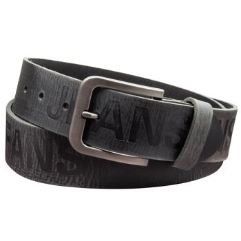 Ceinture 40 mm en cuir imprimé modèle EH520-AD-Noir 1