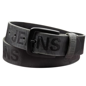 Ceinture 40 mm en cuir imprimé modèle EH523-AD-Noir 1