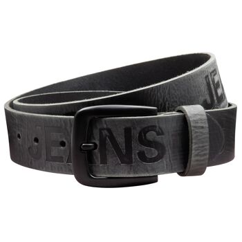 Ceinture 40 mm en cuir imprimé modèle EH523-AD-Noir 2