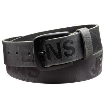 Ceinture 40 mm en cuir imprimé modèle EH523-AD-Noir 3