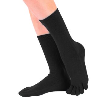 TOETOE® - Chaussettes mi-mollet unisexes à bout en coton uni Essential Everyday 2