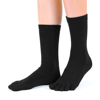 TOETOE® - Chaussettes mi-mollet unisexes à bout en coton uni Essential Everyday 4