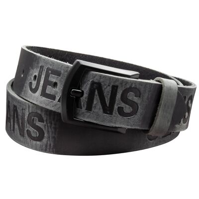 Ceinture 40 mm en cuir imprimé modèle EH59-AD-Noir