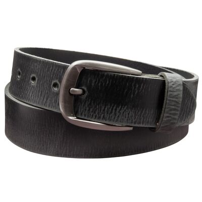 Ceinture 40mm Cuir Aiguisé Modèle EH525-GE Noir