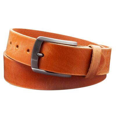 Ceinture 40 mm Cuir ciré modèle EH560-GE-Cognac