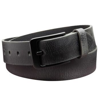 Ceinture 40 mm Cuir Adouci modèle EH57-GE-Noir 3