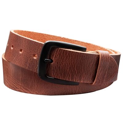 Ceinture 40mm Cuir Rustique Modèle EH523-RL-Marron Foncé