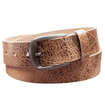 Ceinture 40mm Cuir Rustique Modèle EH525-RL-Marron Clair 3