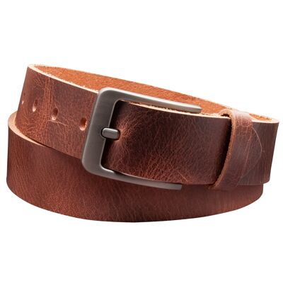 Ceinture 40mm Cuir Rustique Modèle EH565-RL-Marron Foncé