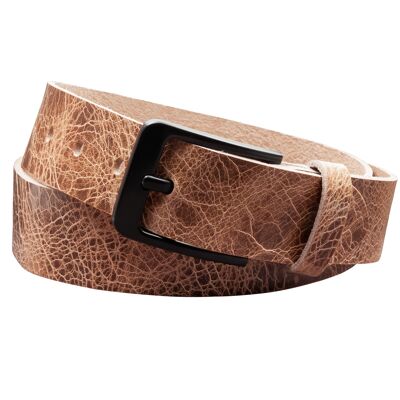 Ceinture 40 mm Cuir Rustique modèle EH57-RL-Marron clair