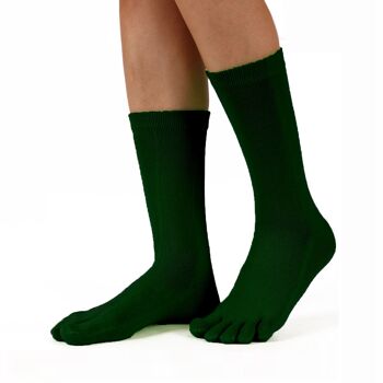 Chaussettes unisexes unisexes à bouts mi-mollets TOETOE® Essential Everyday - Vert foncé 4