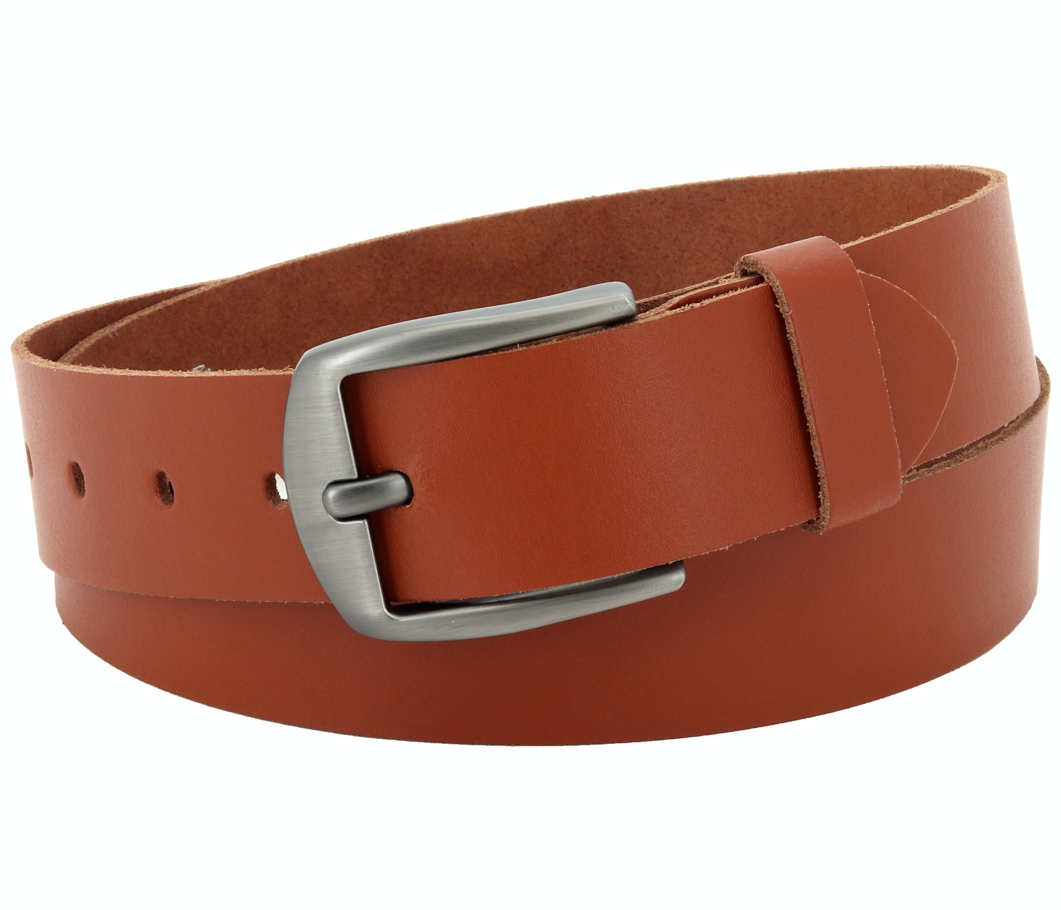 Cintura 40 mm in pelle crosta modello EH510-SL-Cognac