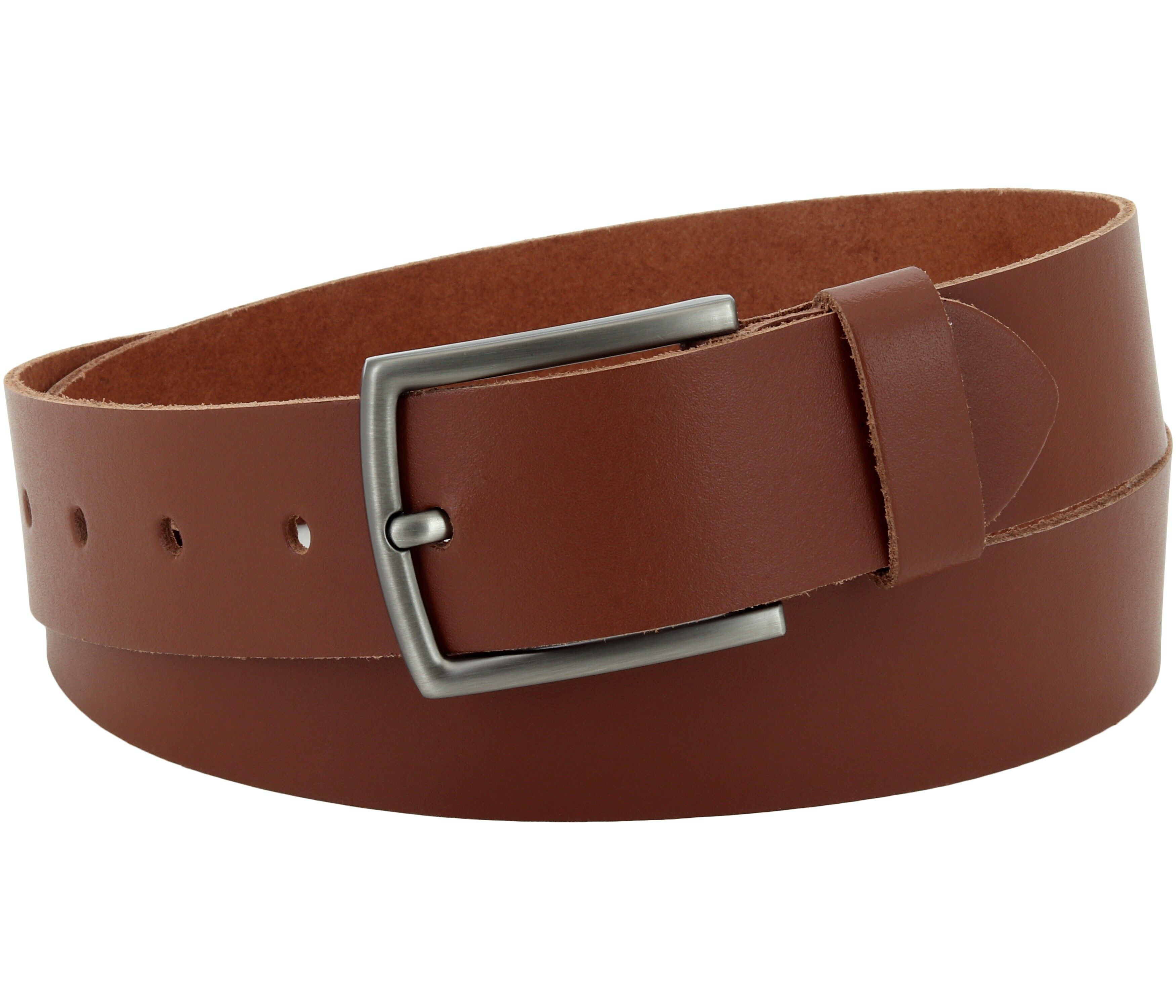 Cintura 40 mm in pelle crosta modello EH519-SL-Marrone chiaro