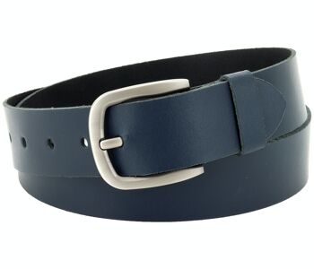 Ceinture 40 mm croûte de cuir modèle EH52-SL-bleu foncé