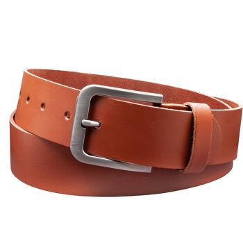 Ceinture 40 mm croûte de cuir modèle EH520-SL-Cognac 1