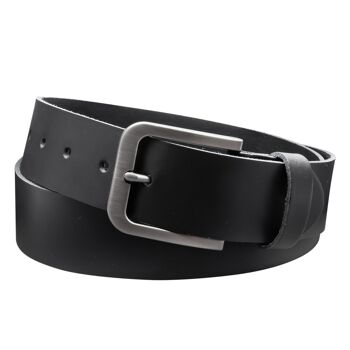 Ceinture 40 mm en croûte de cuir modèle EH520-SL-Noir 1