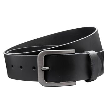 Ceinture 40 mm en croûte de cuir modèle EH520-SL-Noir 2