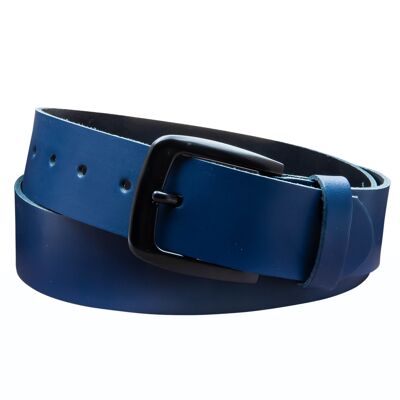 Cintura 40 mm in pelle crosta modello EH523-SL-Blu navy