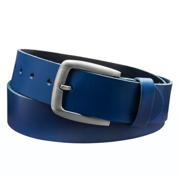 Ceinture 40 mm croûte de cuir modèle EH524-SL-Bleu marine 1