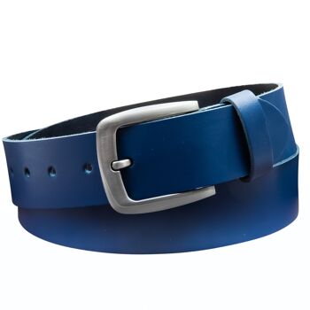 Ceinture 40 mm croûte de cuir modèle EH524-SL-Bleu marine 3