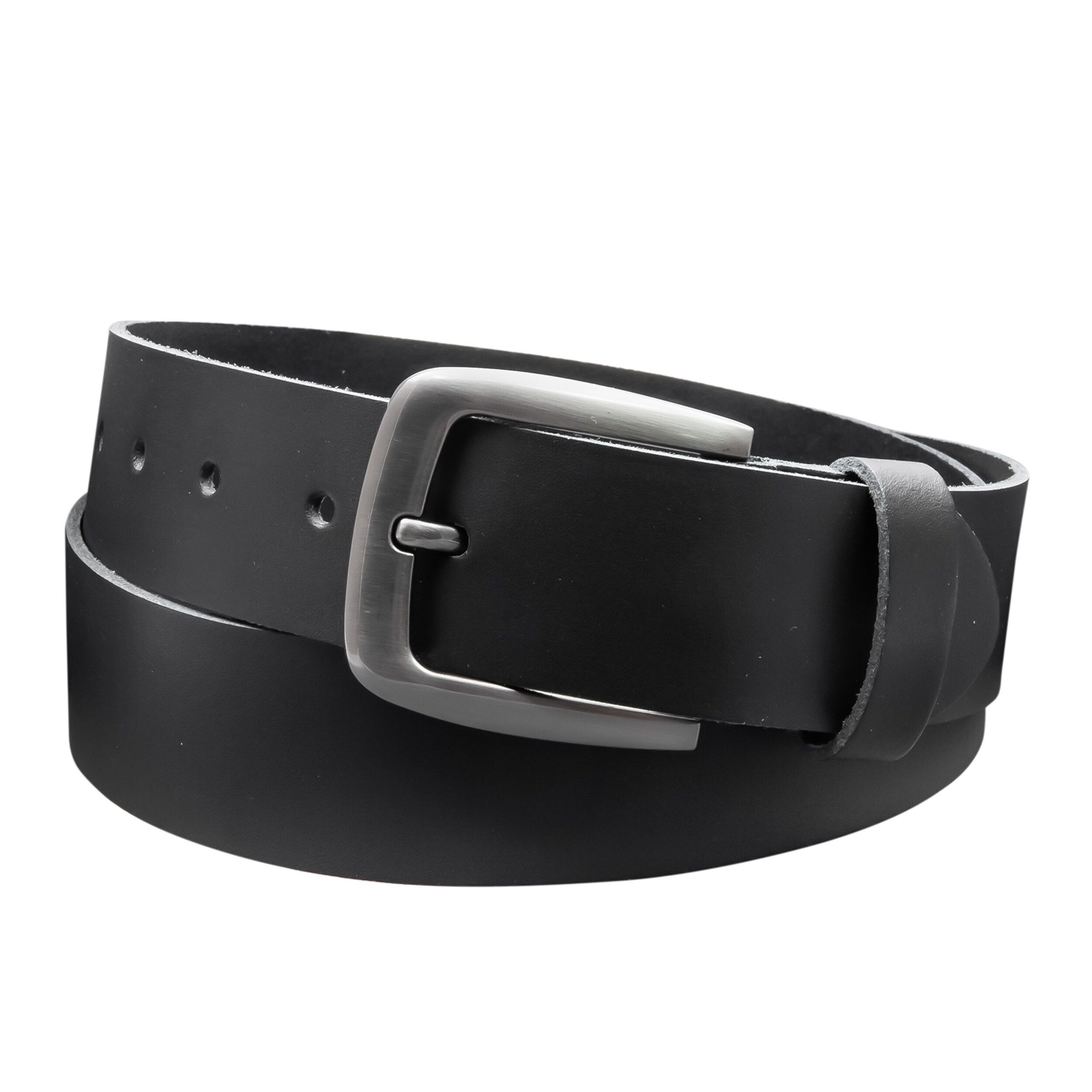 Cintura 40 mm in pelle crosta modello EH524-SL-Nero