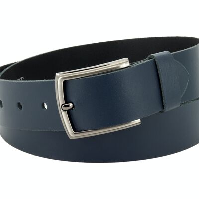 Cintura 40 mm in pelle crosta modello EH526-SL-Blu navy