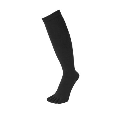 TOETOE® - Calcetines hasta la rodilla unisex Essential Everyday de algodón liso con puntera