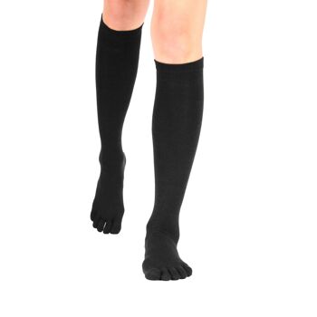 TOETOE® - Chaussettes à orteils en coton uni unisexes à hauteur de genou Essential Everyday 2