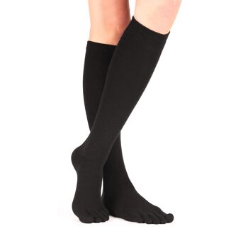 TOETOE® - Chaussettes à orteils en coton uni unisexes à hauteur de genou Essential Everyday 3