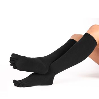 TOETOE® - Chaussettes à orteils en coton uni unisexes à hauteur de genou Essential Everyday 4