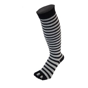 TOETOE® - Chaussettes à orteils en coton uni unisexes à hauteur de genou Essential Everyday 9