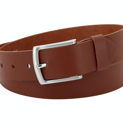 Ceinture 40 mm croûte de cuir modèle EH528-SL-Marron clair