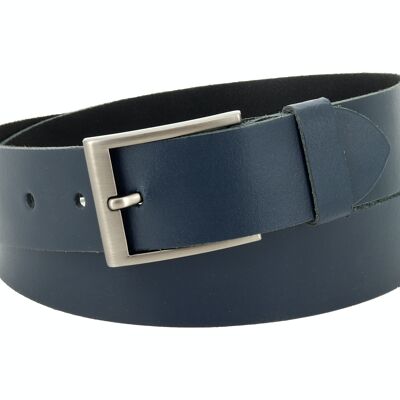 Cintura 40 mm in pelle crosta modello EH532-SL-Blu navy