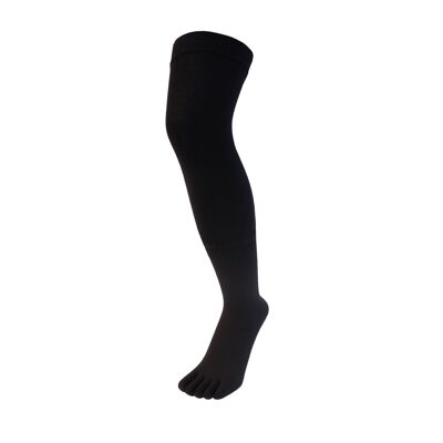 TOETOE® - Calcetines unisex por encima de la rodilla, lisos o a rayas, con punta de algodón Essential Everyday