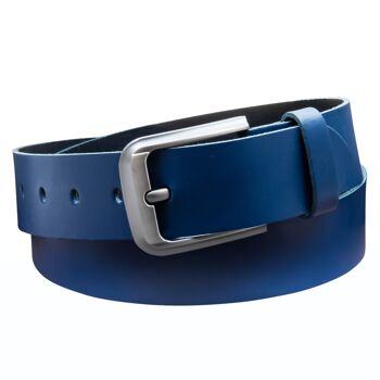 Ceinture 40 mm croûte de cuir modèle EH55-SL-bleu foncé 3