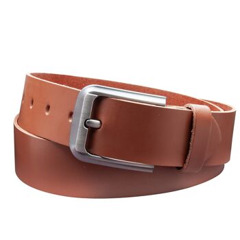 Ceinture 40 mm croûte de cuir modèle EH55-SL-Marron clair 1