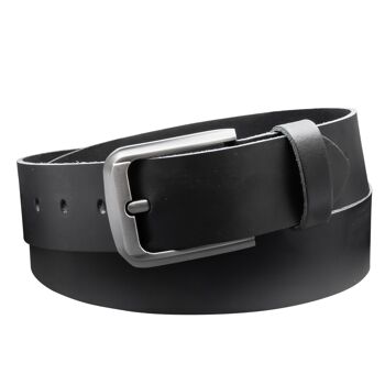 Ceinture 40 mm en croûte de cuir modèle EH55-SL-Noir 3