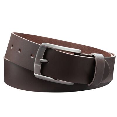 Ceinture 40 mm croûte de cuir modèle EH560-SL-Marron Foncé