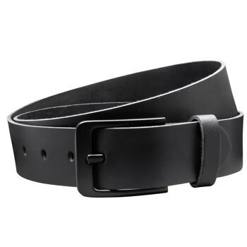 Ceinture 40 mm croûte de cuir modèle EH57-SL-Noir 2