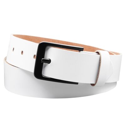 40 mm split leather belt model EH57-SL-White