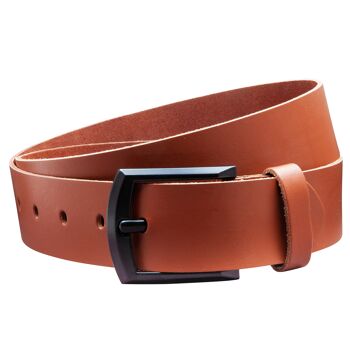 Ceinture 40 mm croûte de cuir modèle EH59-SL-Cognac 2