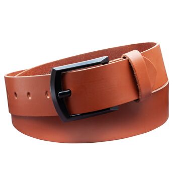 Ceinture 40 mm croûte de cuir modèle EH59-SL-Cognac 3